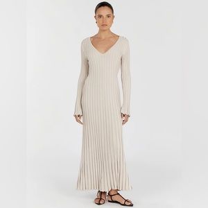 DISSH Reign Stone Sleeved Knit Midi Dress, Small